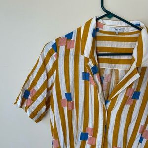 Fun spunky striped dress midi